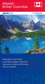Wegenkaart - landkaart Alberta - British Columbia | Busche Map
