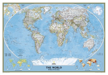 Wereldkaart 81 Politiek, 110 x 77 cm | National Geographic