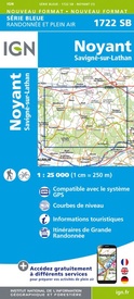 Topografische kaart - Wandelkaart 1722SB Savigné-sur-Lathan, Noyant | IGN - Institut Géographique National