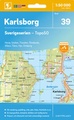 Topografische kaart - Wandelkaart 39 Sverigeserien Karlsborg | Norstedts