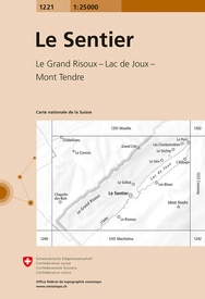 Wandelkaart - Topografische kaart 1221 Le Sentier | Swisstopo