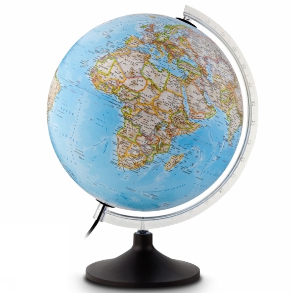 Wereldbol - Globe 11 Carbon Classic Blauw | Geographic 8007239973312 | Reisboekwinkel De Zwerver