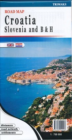 Wegenkaart -  Landkaart Kroatie - Slovenie - Bosnie Herzegowina | Trimaks