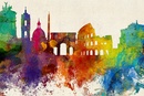Stadskaart Rome City Skyline, 84 x 59 cm | Maps International