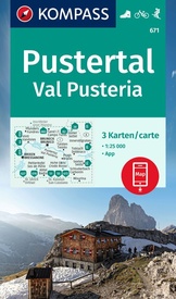 Wandelkaart 671 Pustertal, Val Pusteria (3 Karten) | Kompass