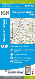 Topografische kaart - Wandelkaart 1621SB Baugé-en-Anjou | IGN - Institut Géographique National