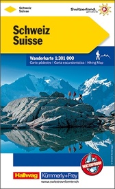 Wandelkaart Wanderkarte Schweiz - Zwitserland overzichtskaart | Kümmerly & Frey