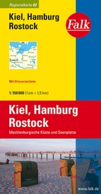 Wegenkaart - landkaart 02 Regionalkarte-de Kiel - Hamburg - Rostock | Falk Ostfildern
