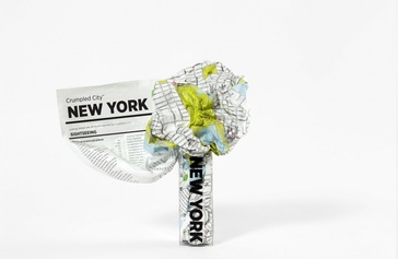 Stadsplattegrond Crumpled City Maps New York | Palomar