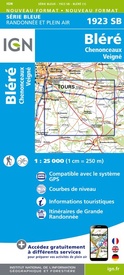 Wandelkaart - Topografische kaart 1923SB Bléré - Chenonceaux - Veigné | IGN - Institut Géographique National