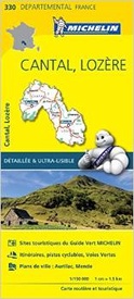 Wegenkaart - landkaart 330 Cantal - Lozere | Michelin