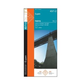 Topografische kaart - Wandelkaart 43/1-2 Topo25 Eupen | NGI - Nationaal Geografisch Instituut