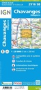 Wandelkaart - Topografische kaart 2916 SB - Serie Bleue Chavanges, Dampierre | IGN - Institut Géographique National
