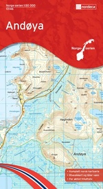 Wandelkaart - Topografische kaart 10146 Norge Serien Andøya | Nordeca