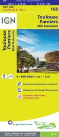 Fietskaart - Wegenkaart - landkaart 168 Toulouse - Pamiers | IGN - Institut Géographique National