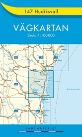Wegenkaart - landkaart 147 Vägkartan Hudiksvall | Lantmäteriet