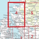 Topografische kaart - Wandelkaart 4 Sverigeserien Helsingborg | Norstedts