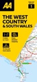 Wegenkaart - landkaart 1 Road Map Britain West Country & Wales Zuid | AA Publishing