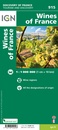 Wegenkaart - landkaart 915 Vins de France - Wijnen van Frankrijk | IGN - Institut Géographique National