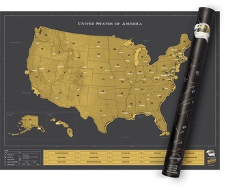 Scratch Map United States of America USA deluxe | Luckies