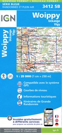 Wandelkaart - Topografische kaart 3412SB Woippy | IGN - Institut Géographique National