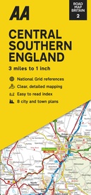 Wegenkaart - landkaart 2 Road Map Britain Engeland Centraal Zuid | AA Publishing1