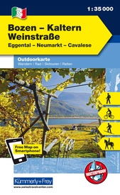 Wandelkaart - Fietskaart 03 Outdoorkarte IT Bozen - Kaltern - Weinstrasse | Kümmerly & Frey