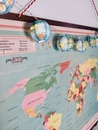Kadotip Feestverlichting met vintage wereldkaart