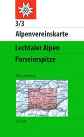 Wandelkaart 03/3 Alpenvereinskarte Lechtaler Alpen - Parseierspitze | Alpenverein