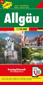 Wegenkaart - landkaart 16 Allgäu | Freytag & Berndt