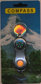 Sleutelhanger met kompas en lampje | Harlekijn