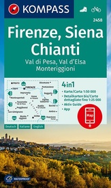 Wandelkaart 2458 Firenze - Siena - Chianti | Kompass