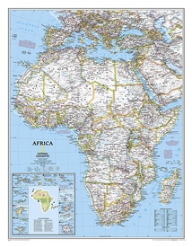 Wandkaart Afrika, politiek, 91 x 118 cm | National Geographic