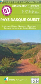Wandelkaart 01 Pays Basque Ouest | Rando Editions
