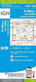 Wandelkaart - Topografische kaart 1321SB Saint-Mars-la-Jaille – Moisdon-la-Rivière | IGN - Institut Géographique National