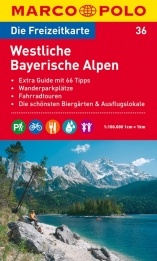 Wegenkaart - landkaart 36 Marco Polo Freizeitkarte Bayerische Alpen- Westlich, duitse Alpen | Marco Polo