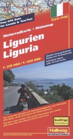 Wegenkaart - landkaart Motomap Motorkaart Ligurië - Liguria | Hallwag
