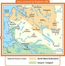Wandelkaart - Topografische kaart 445 Explorer  Foinaven, Arkle, Kylesku, Scourie  | Ordnance Survey