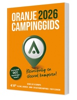 Oranje Campinggids Kleine Campings 2026 Benelux en Europa inclusief MCC kortingskaart