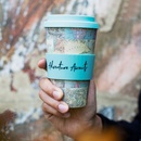 Kadotip Vintage Map Bamboe Koffie Mok | Sass & Belle