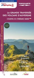 Wandelkaart La grande traversée des volcans d'Auvergne | FFRP