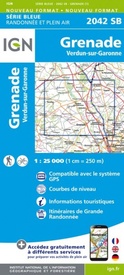 Wandelkaart - Topografische kaart 2042SB Grenade | IGN - Institut Géographique National
