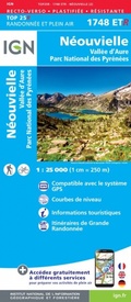 Wandelkaart - Topografische kaart 1748ETR Néouvielle | IGN - Institut Géographique National