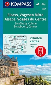Wandelkaart - Fietskaart 2221 Elsass - Vogesen Mitte, Alsace - Vosges du Centre | Kompass