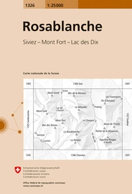Wandelkaart - Topografische kaart 1326 Rosablanche | Swisstopo