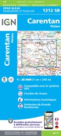 Wandelkaart - Topografische kaart 1312SB Carentan - Periers | IGN - Institut Géographique National