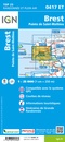 Wandelkaart - Topografische kaart 0417ET Brest, Pointe de St.Mathieu, St.-Renan, Le Conquet, Guipavas | IGN - Institut Géographique National