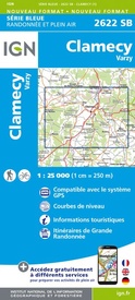 Wandelkaart - Topografische kaart 2622SB Clamecy - Varzy | IGN - Institut Géographique National