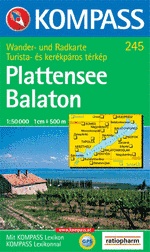 Wandelkaart 245 Plattensee - Balaton Meer | Kompass