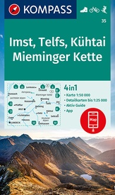 Wandelkaart 35 Imst - Telfs - Kühtai - Mieminger Kette | Kompass